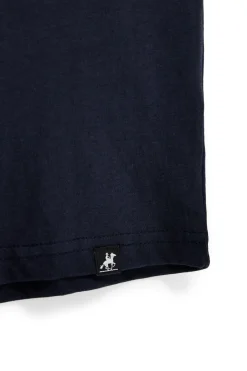 T-shirt blu con righe e logo U.s.grand polo S61620M