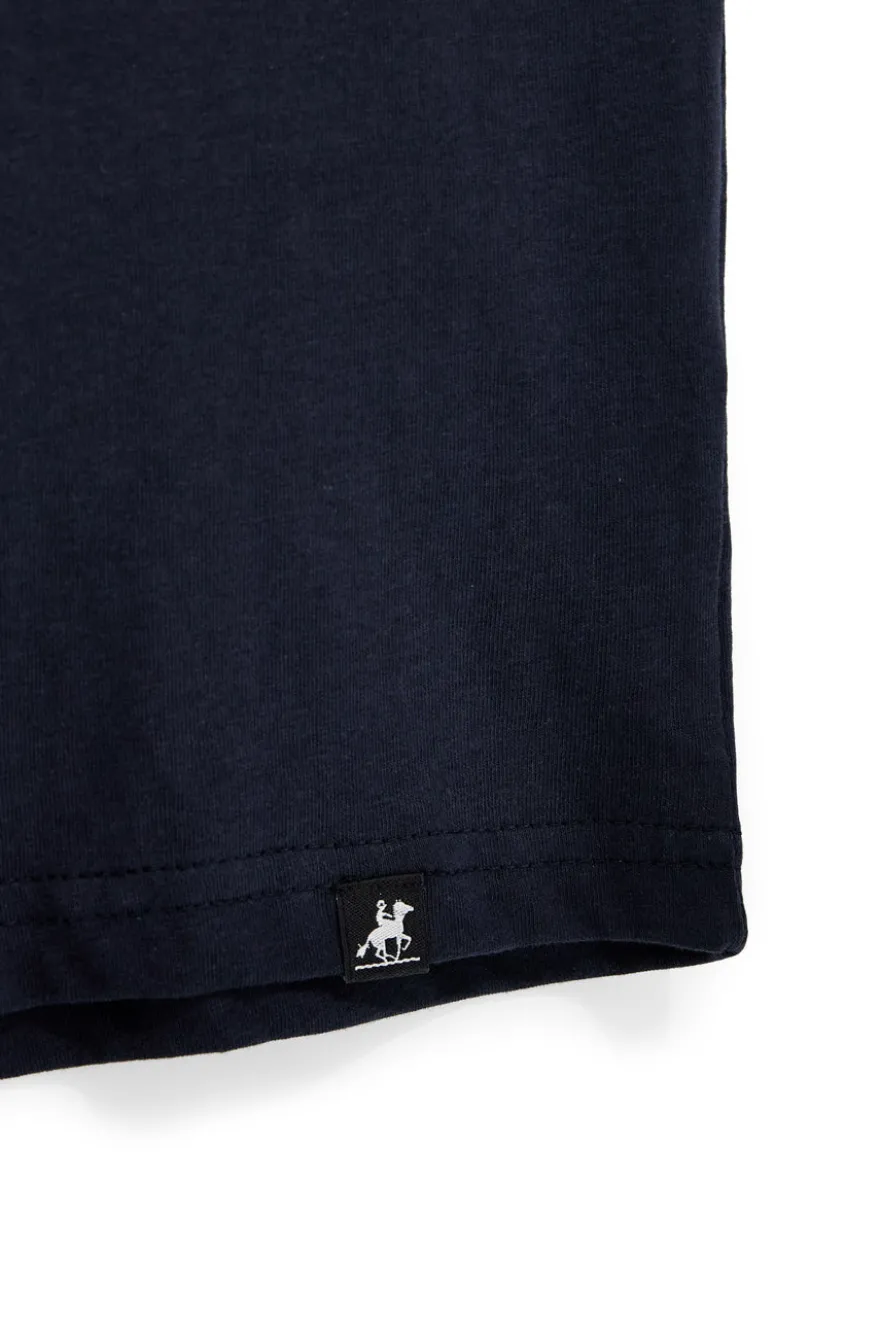 T-shirt blu con righe e logo U.s.grand polo S61620M