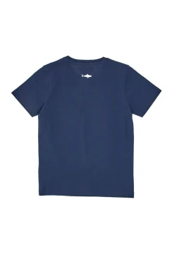 T-Shirt Blu con Squalo Stampato Pitt Kids PT-B-T-05019