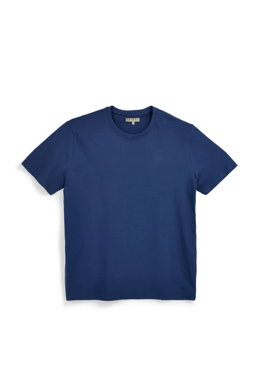 T-shirt blu girocollo manica corta Pittarello Tierra NBY703