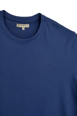 T-shirt blu girocollo manica corta Pittarello Tierra NBY703