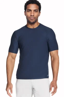 T-shirt blu girocollo traspirante Skechers GO DRI All Day Tee