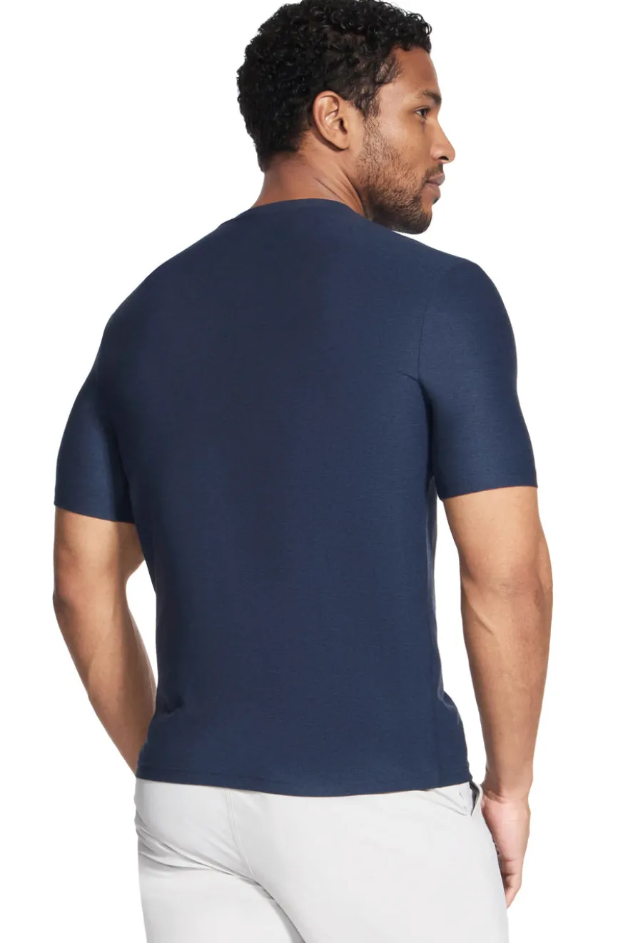 T-shirt blu girocollo traspirante Skechers GO DRI All Day Tee