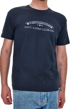 T-Shirt Blu Mezza Manica US Golf Club 1352