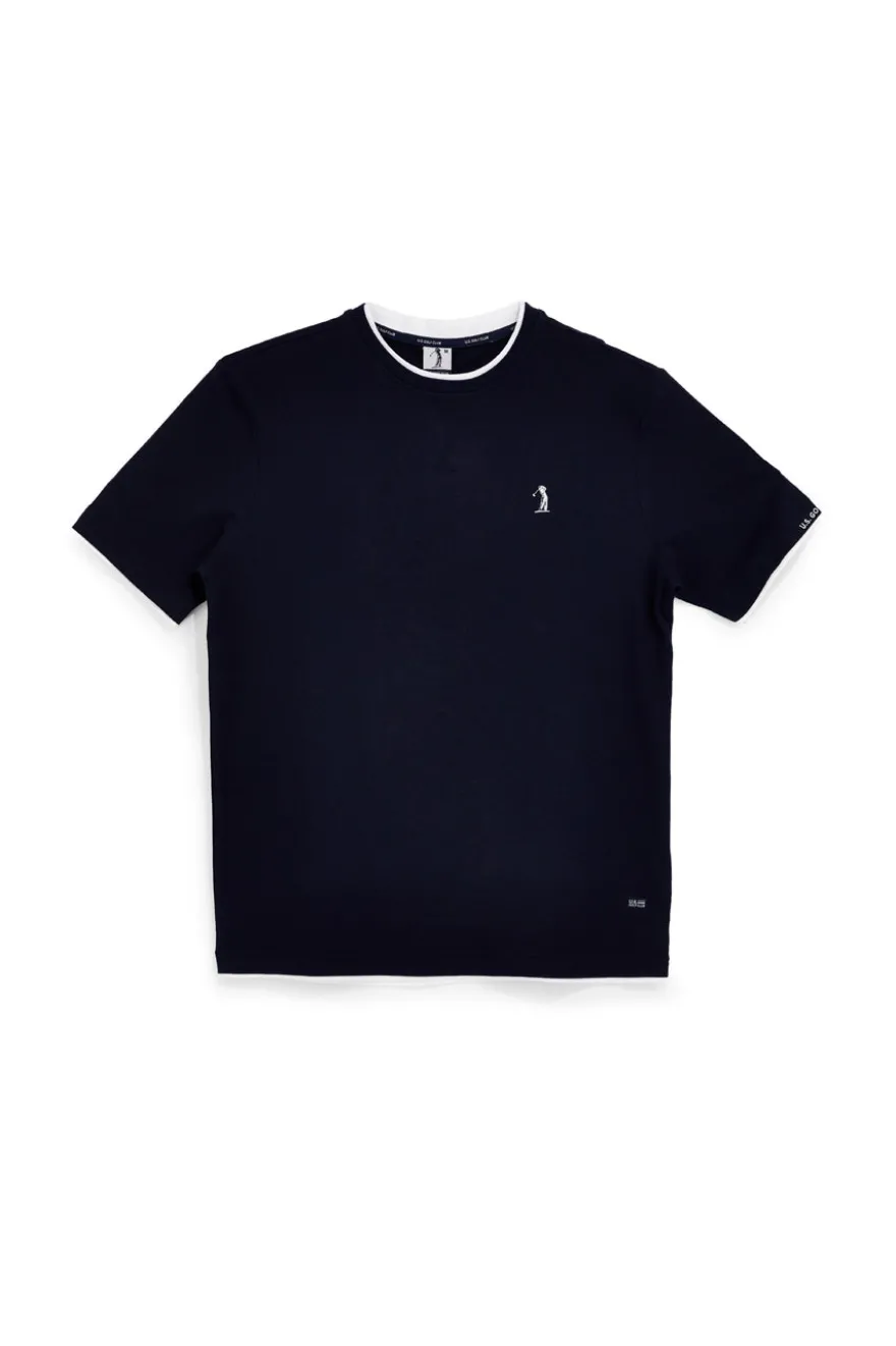 T-shirt Blu navy con logo Us golf TS1053