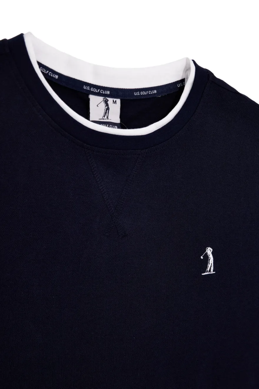 T-shirt Blu navy con logo Us golf TS1053