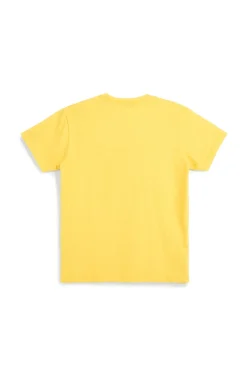 T-shirt gialla in cotone con stampa sul petto Abarth AH011TE