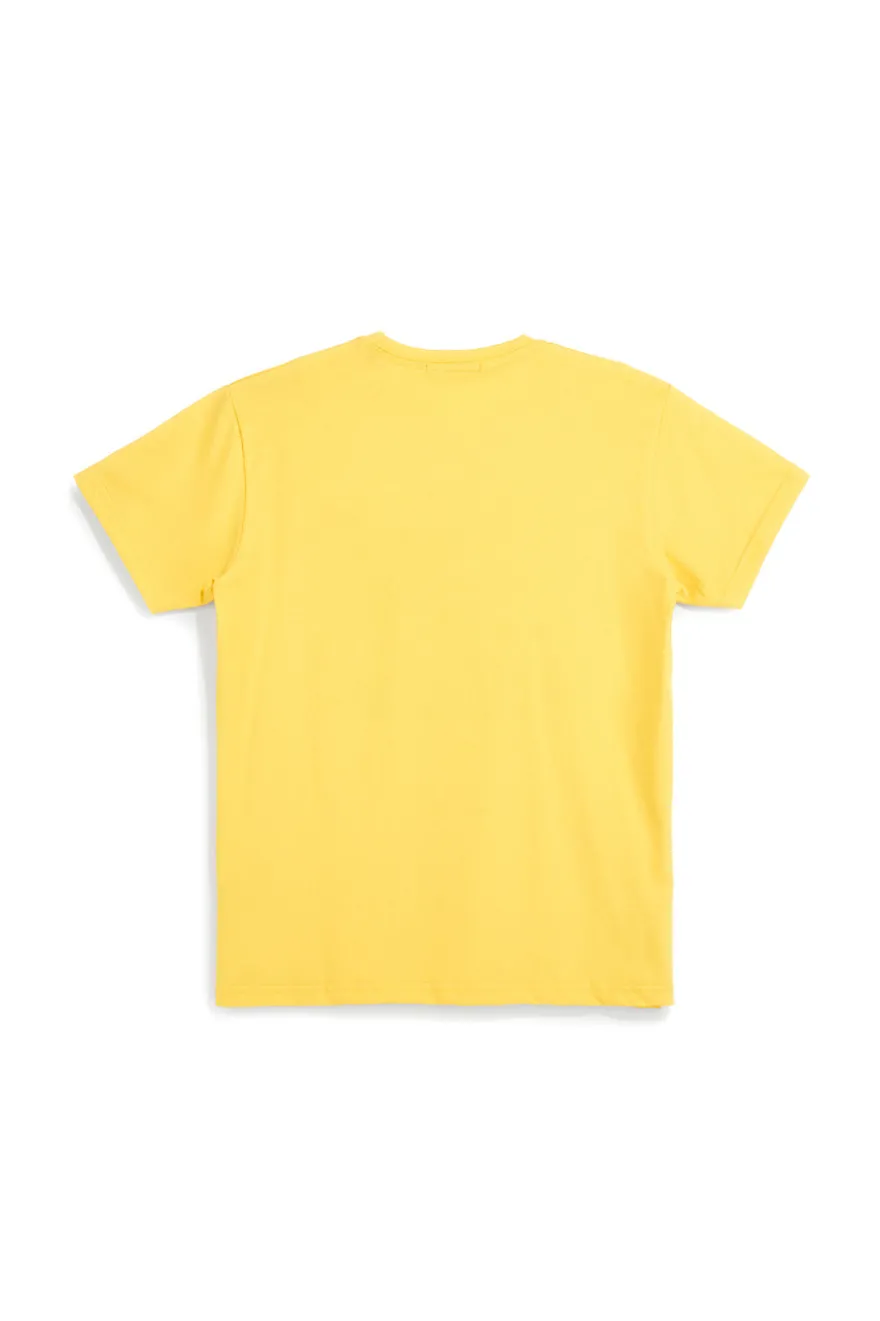 T-shirt gialla in cotone con stampa sul petto Abarth AH011TE