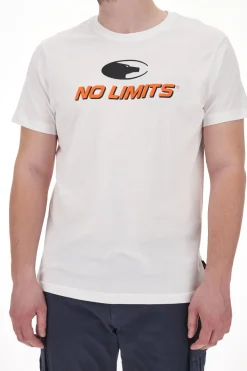 T-shirt Girocollo Bianca con Logo Frontale NO LIMTIS MATS048S24
