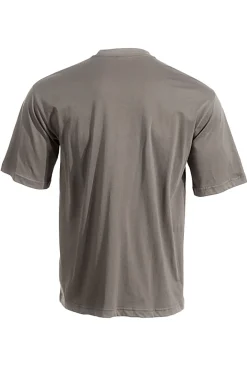 T-shirt grigia in cotone con logo gommato Joma Step short sleeve