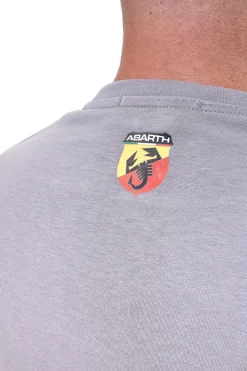 T-shirt grigia in cotone con logo Abarth AH025TE