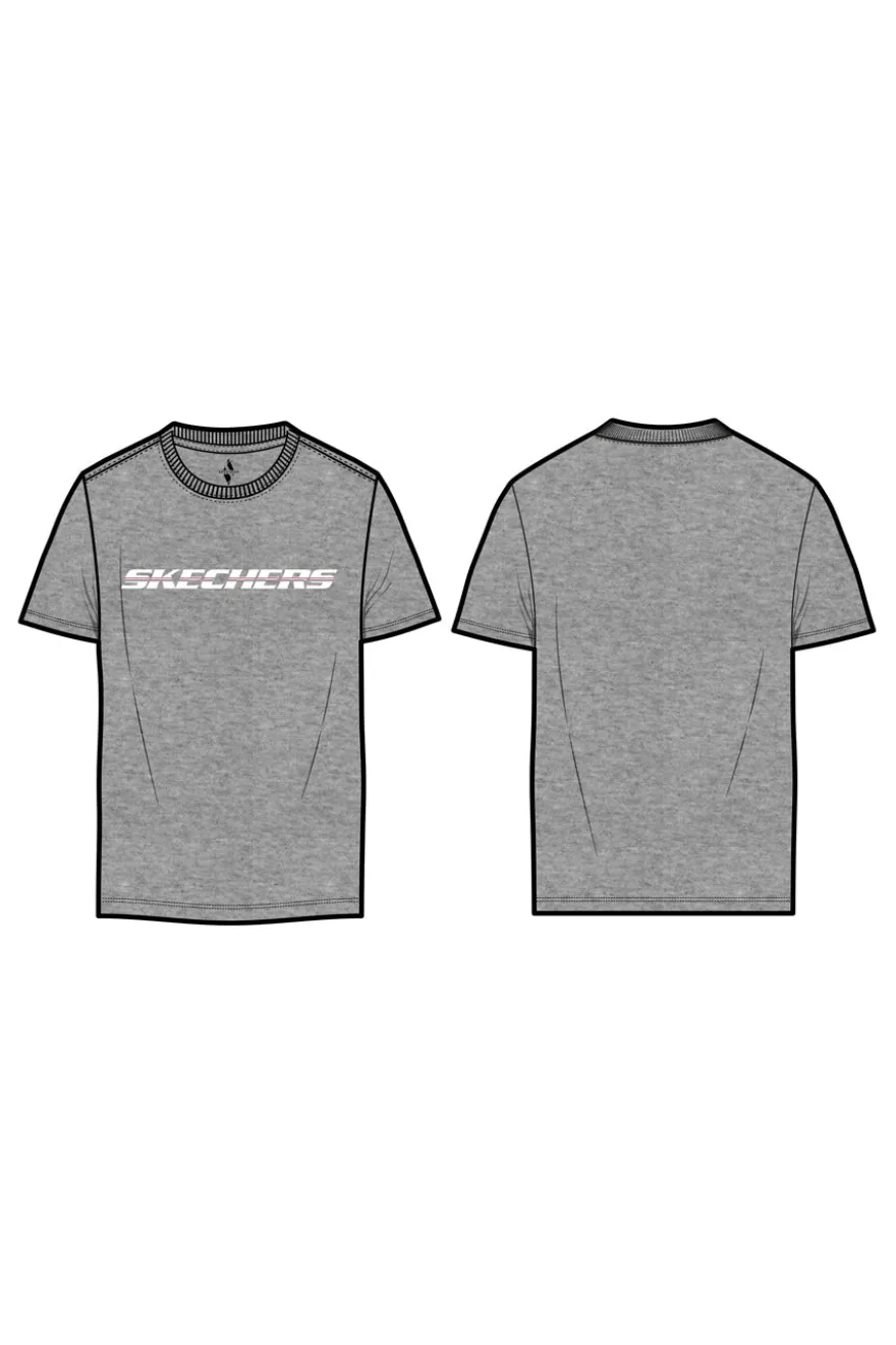 T-Shirt Grigia Skechers Strikethrough Tee