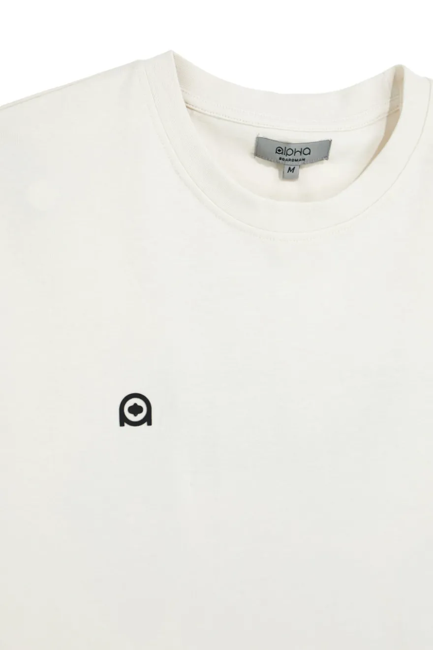 T-shirt grigia stampa grafica retro Boardman alpha PT-M-T-9061