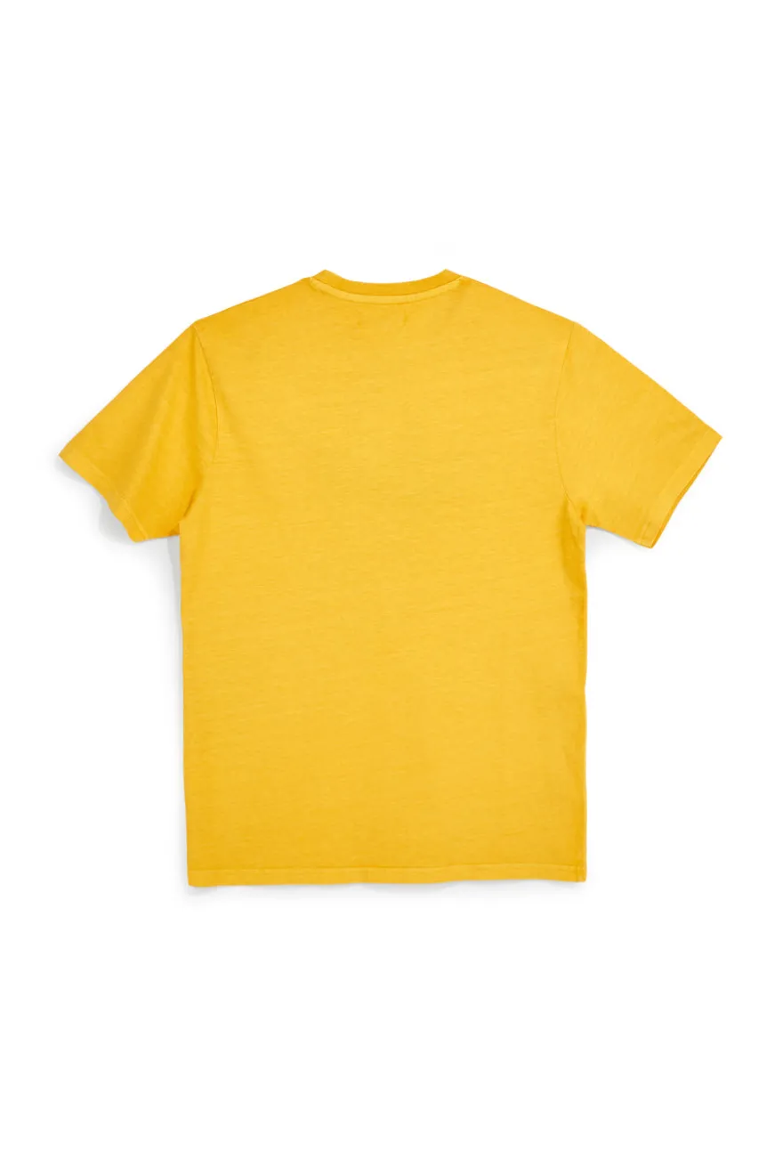 T-shirt in cotone gialla con logo Pittarello Tierra pt-m-t-9067
