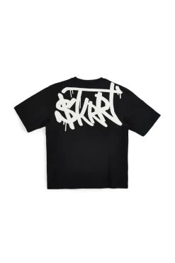 T-shirt in cotone nera con stampa grafica Boardman Alpha pt-m-t-9074