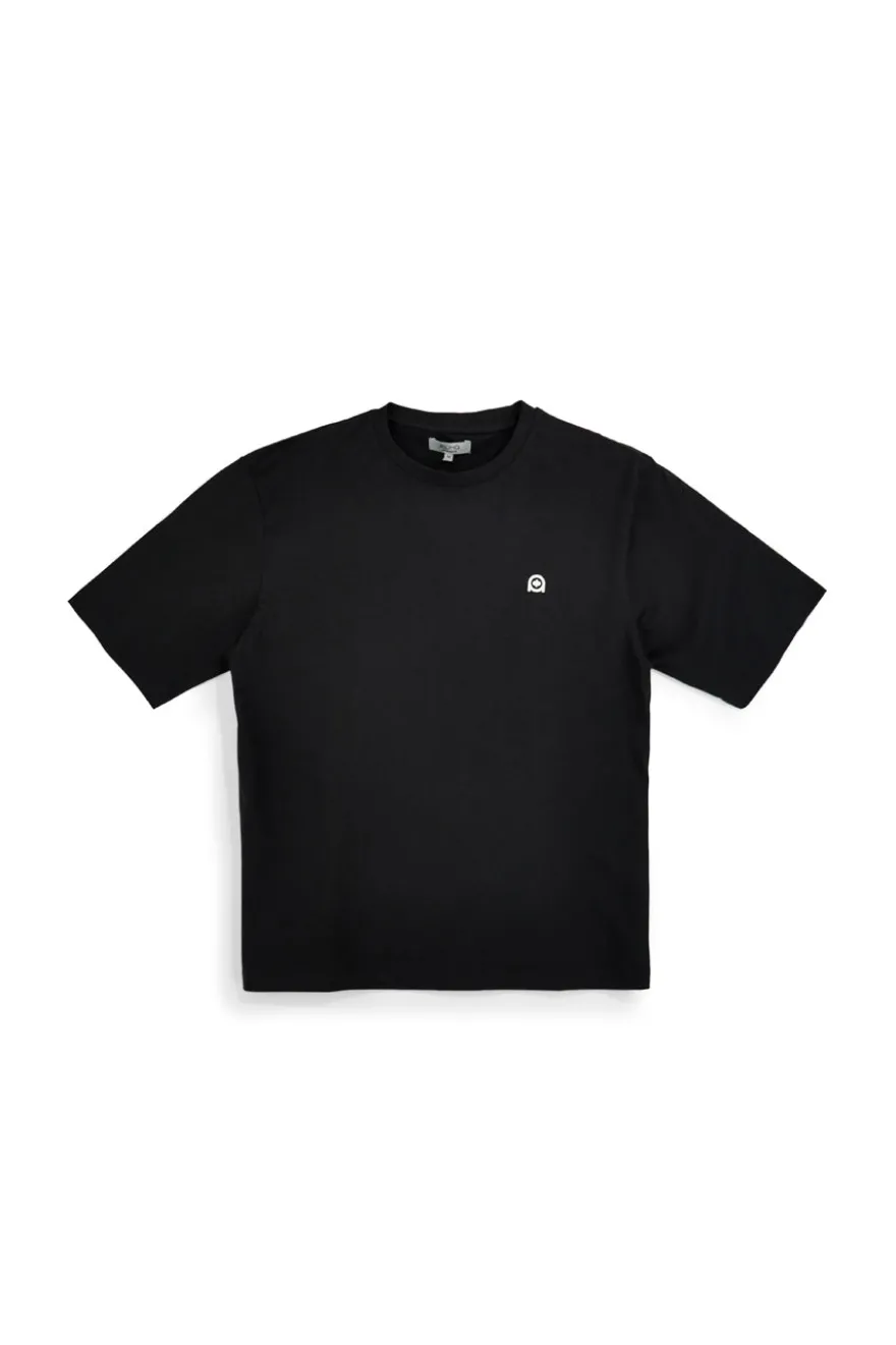 T-shirt in cotone nera con stampa grafica Boardman Alpha pt-m-t-9074