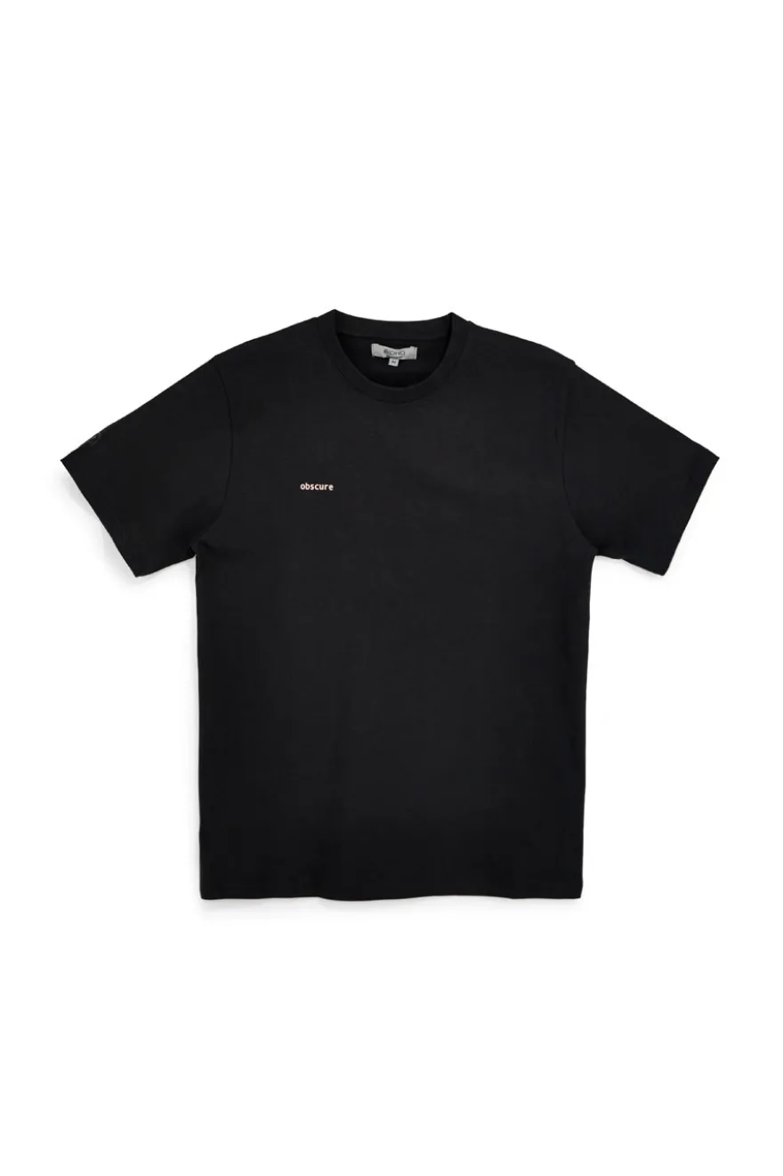 T-shirt in cotone nera con stampa grafica Boardman Alpha pt-m-t-9062