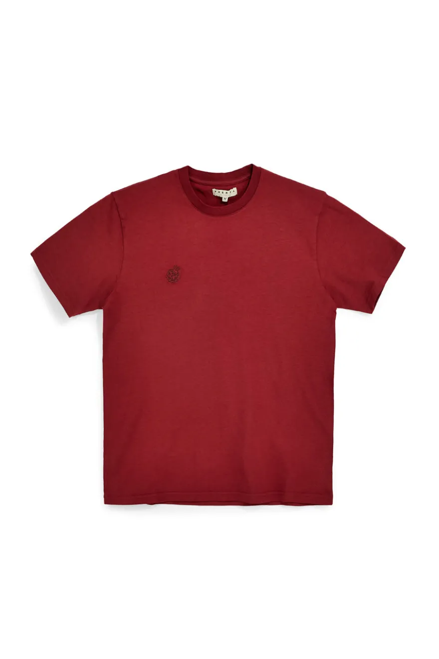 T-shirt in cotone rossa con logo Pittarello Tierra pt-m-t-9069