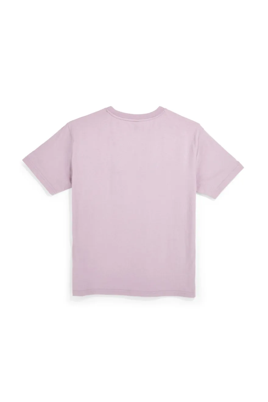 T-shirt Malva Oversize con Stampa Los Angeles Skechers Destination Short Sleeve Tee