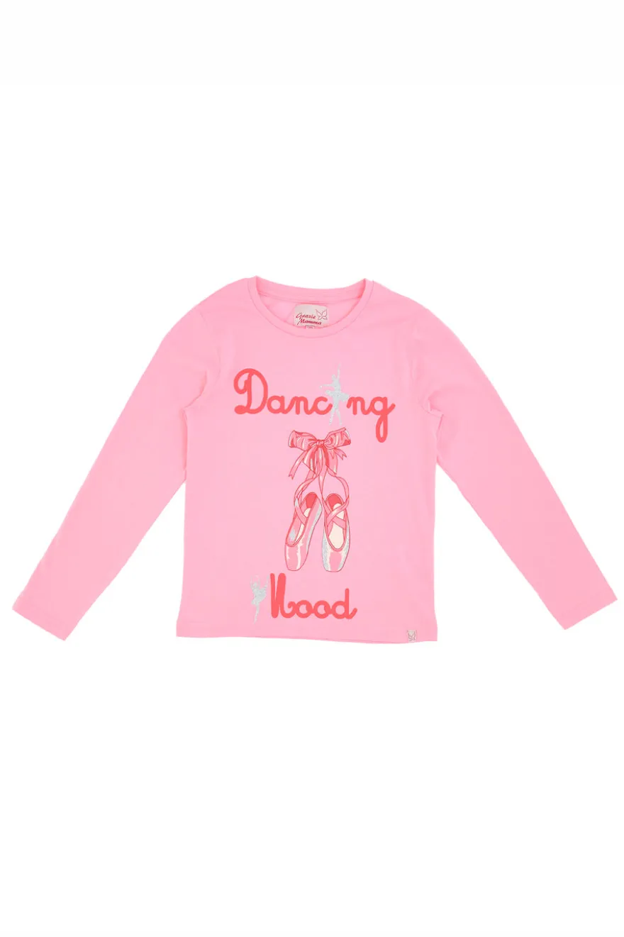 T-Shirt Manica Lunga Grazie Mamma 2003 Rosa