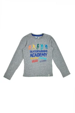 T-shirt Manica Lunga Pitt Kids 2034 Grigia Mélange