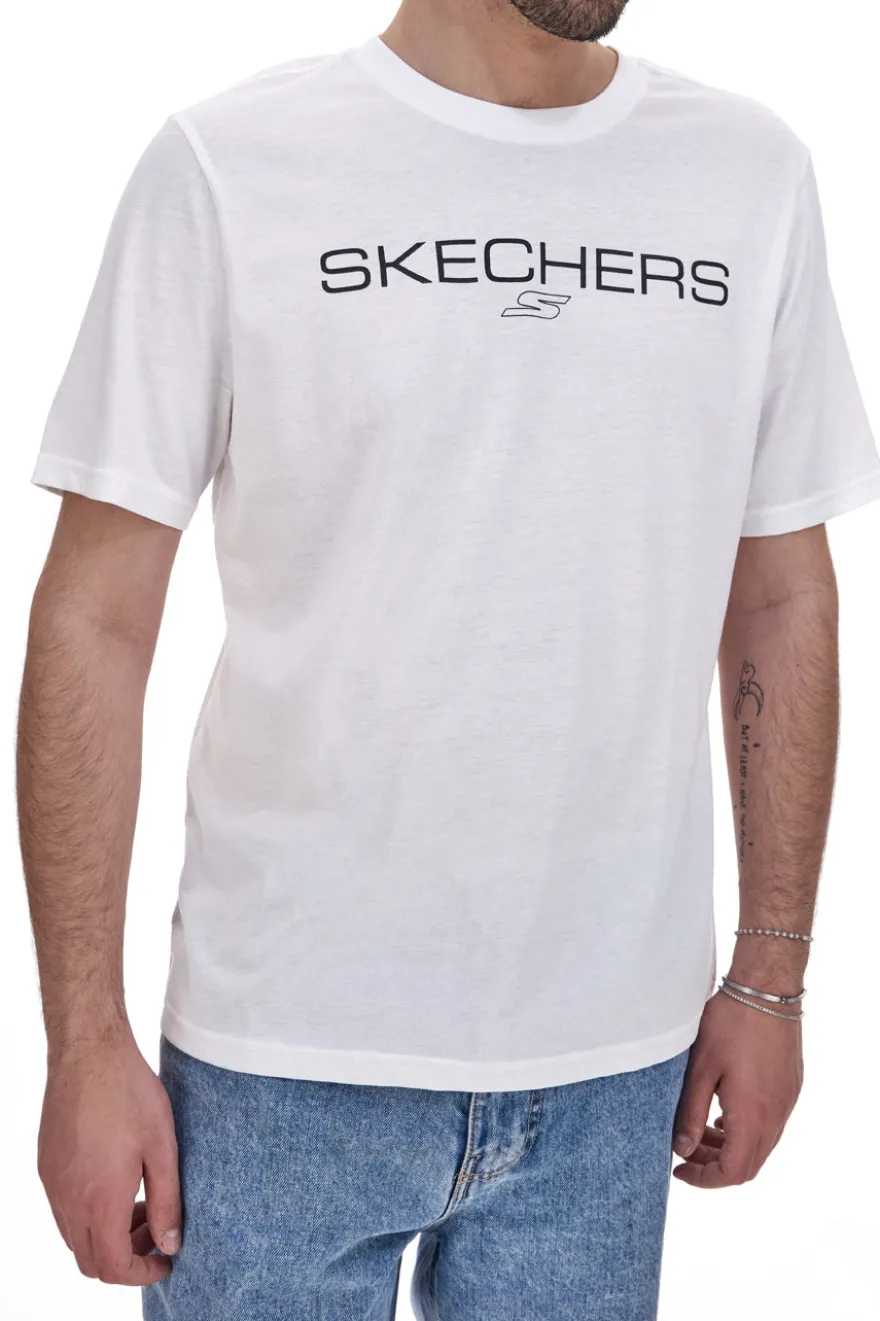T-Shirt Mezza Manica Bianca Skechers Performance Tee