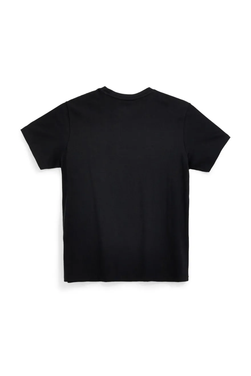 T-shirt nera a maniche corte con logo frontale No limits MATS049S24