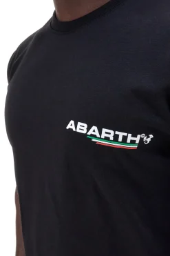 T-shirt nera con logo frontale 100% Cotone Abarth AH002TE