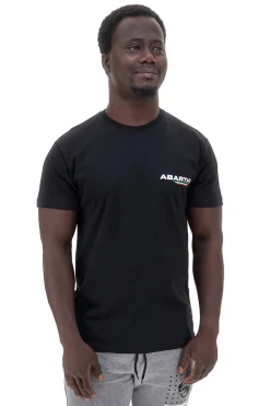 T-shirt nera con logo frontale 100% Cotone Abarth AH002TE