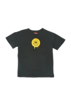 T-Shirt Nera Con Smile PITT KIDS PT-K-T-7017