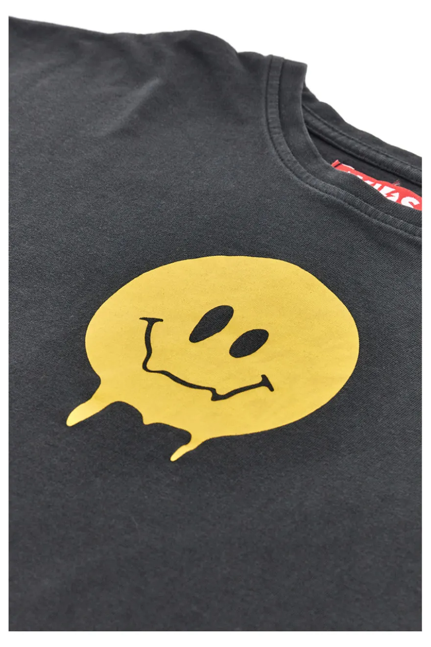 T-Shirt Nera Con Smile PITT KIDS PT-K-T-7017