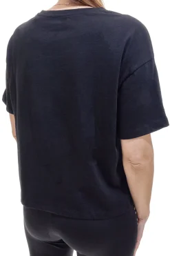 T-Shirt Nera con Stampa Frontale NO LIMITS LABK003S25