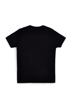T-shirt nera con stampa frontale Abarth AH003TE