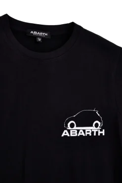 T-shirt nera con stampa logo Abarth AH017TE