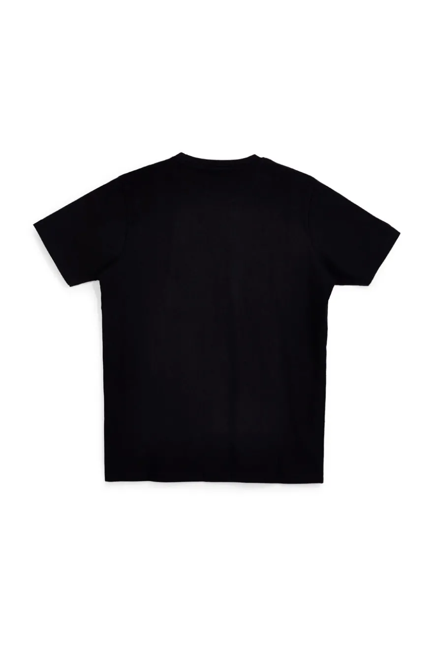 T-shirt nera con stampa logo Abarth AH017TE