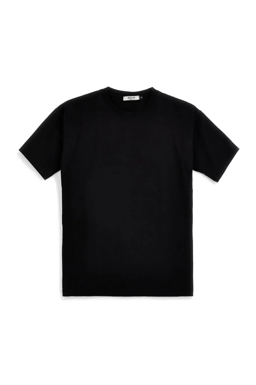 T-shirt nera girocollo a maniche corte Boardman ALPHA10
