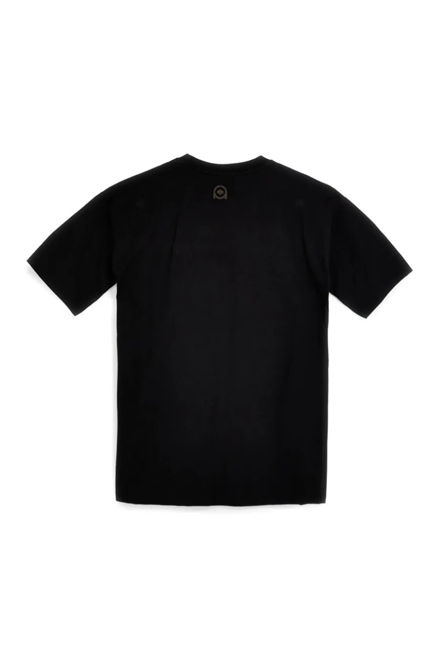 T-shirt nera girocollo a maniche corte Boardman ALPHA10