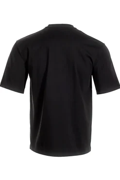 T-shirt nera in cotone con logo gommato Joma Short Sleeve T-Shirt