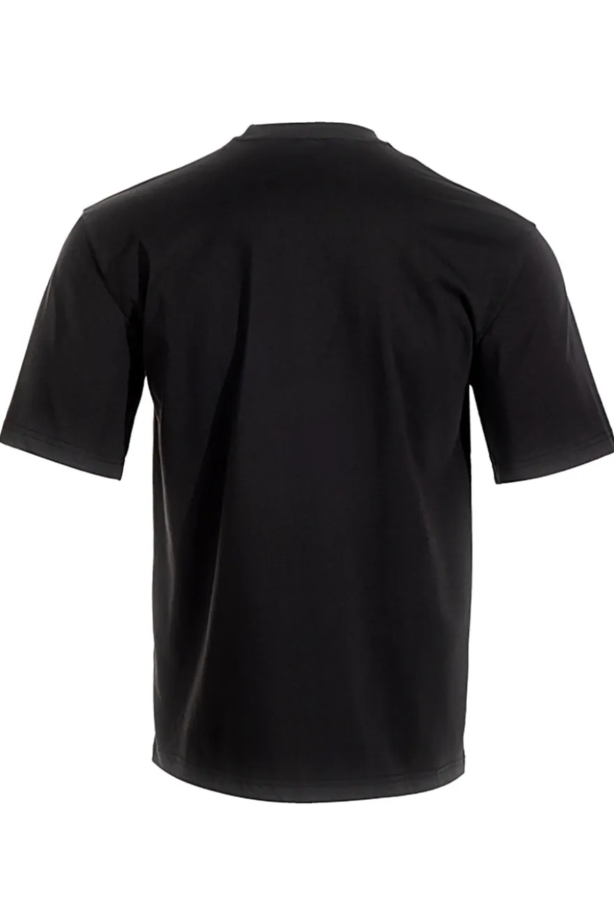 T-shirt nera in cotone con logo gommato Joma Short Sleeve T-Shirt