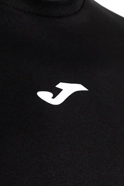 T-shirt nera in cotone con logo gommato Joma Short Sleeve T-Shirt