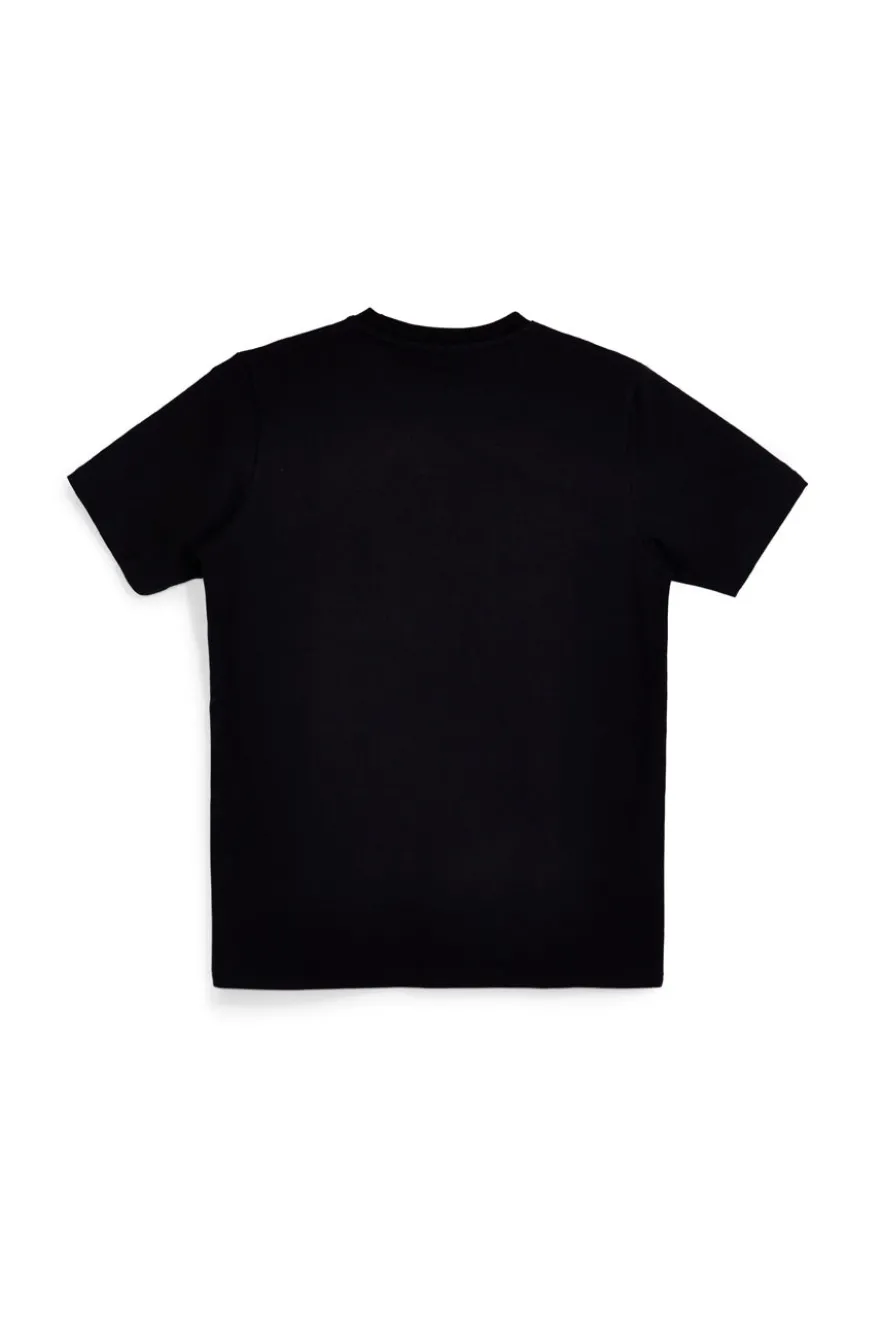 T-shirt nera in cotone con logo Abarth 01