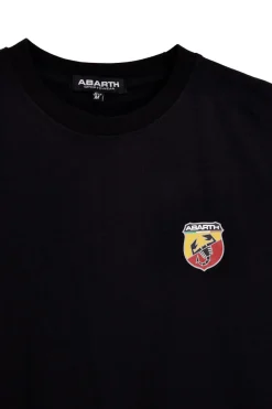 T-shirt nera in cotone con logo Abarth 01