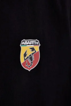 T-shirt nera in cotone con logo Abarth 01