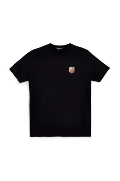 T-shirt nera in cotone con logo Abarth 01