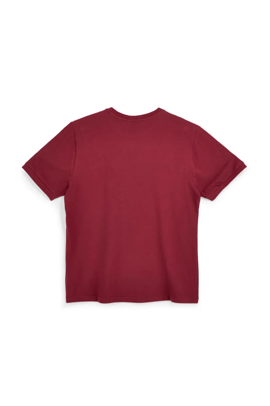 T-shirt rossa con logo ricamato U.s. grand polo USSS629M