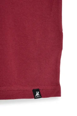 T-shirt rossa con logo ricamato U.s. grand polo USSS629M