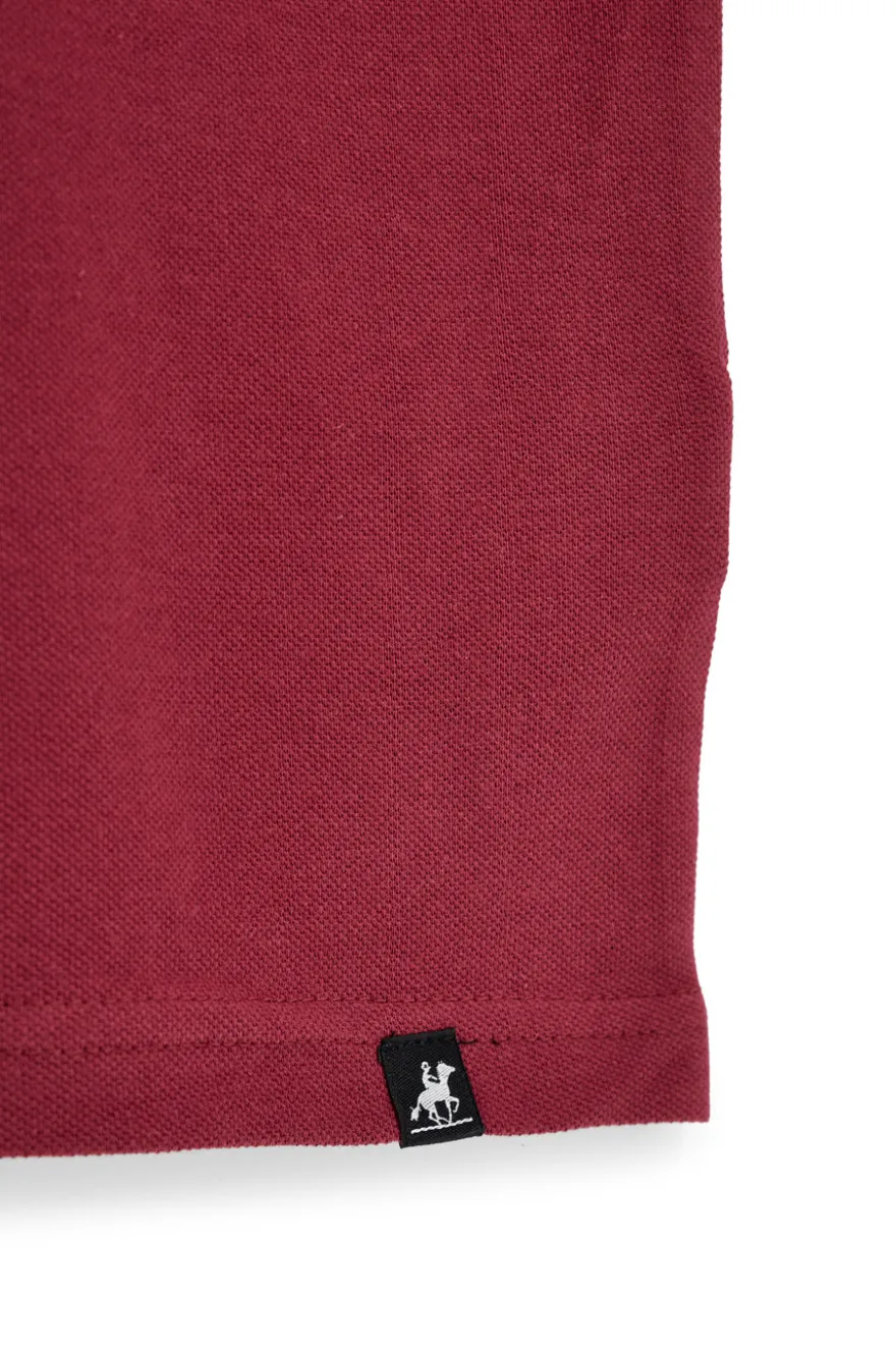 T-shirt rossa con logo ricamato U.s. grand polo USSS629M