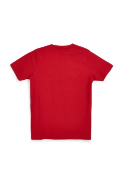 T-shirt rossa con stampa frontale Abarth AH003TE