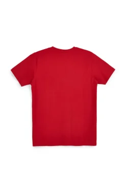 T-shirt rossa con stampa logo Abarth AH017TE