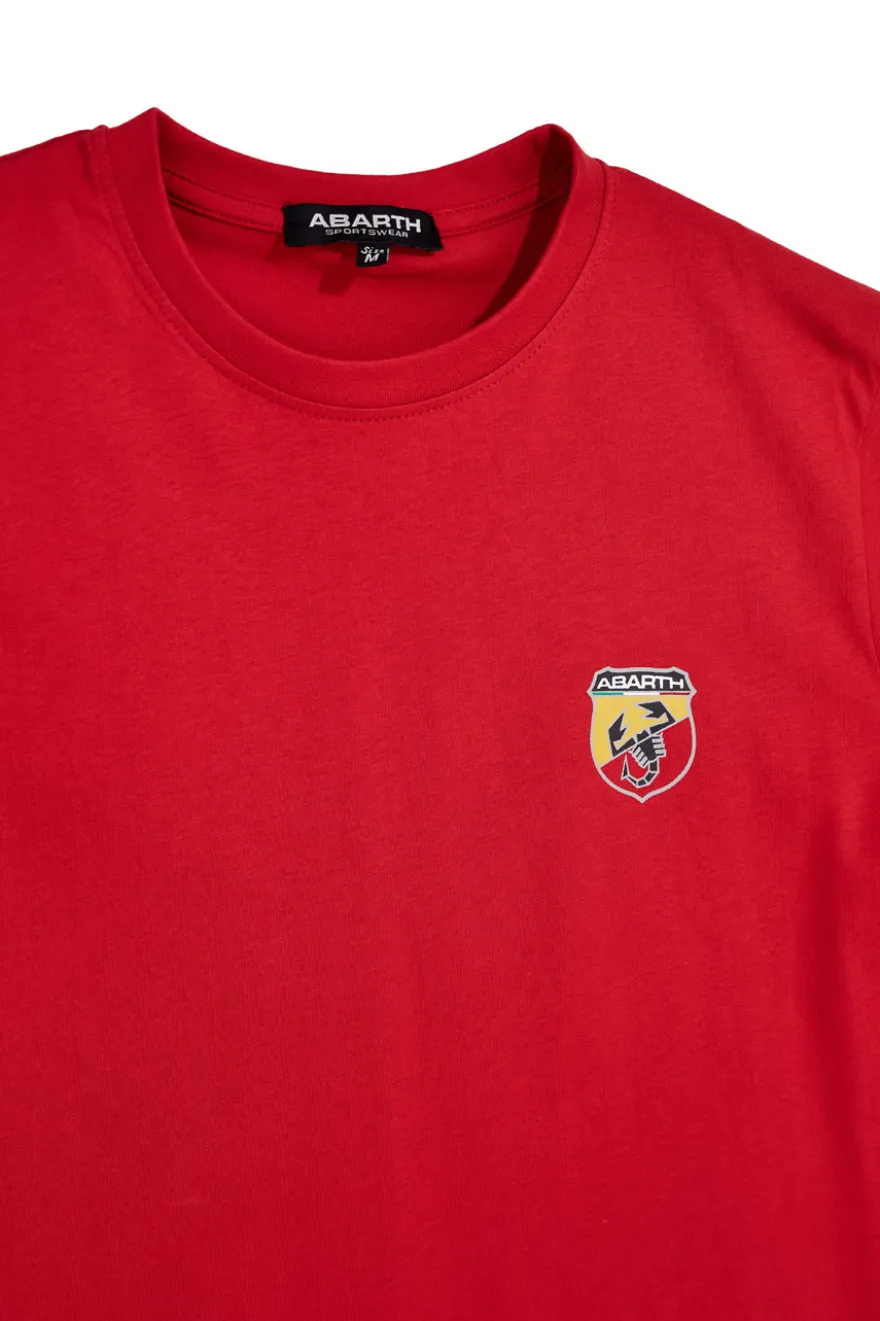 T-shirt rossa in cotone made in Italy Abarth 01
